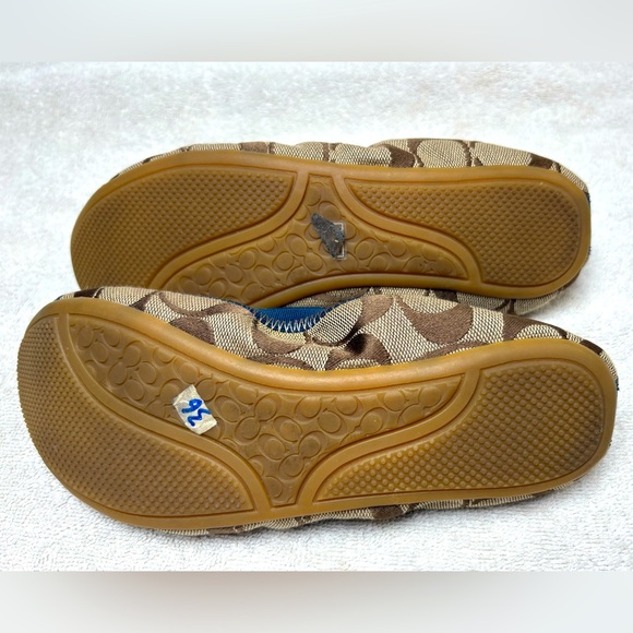 Coach, Wanda Flats, 6M, slightly used, Denim/Khaki - Picture 2 of 3